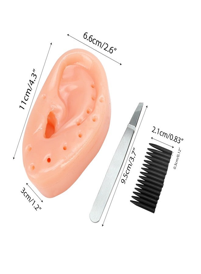 BuleVina Ear Shaped Blackheads Acne Remover Set, Fake Ear Zit Popping Mochi Squeezies Squeeze with Upgraded Tweezers for Stress Relief Decompression for Adults Novelty Fun Fan - Image 2